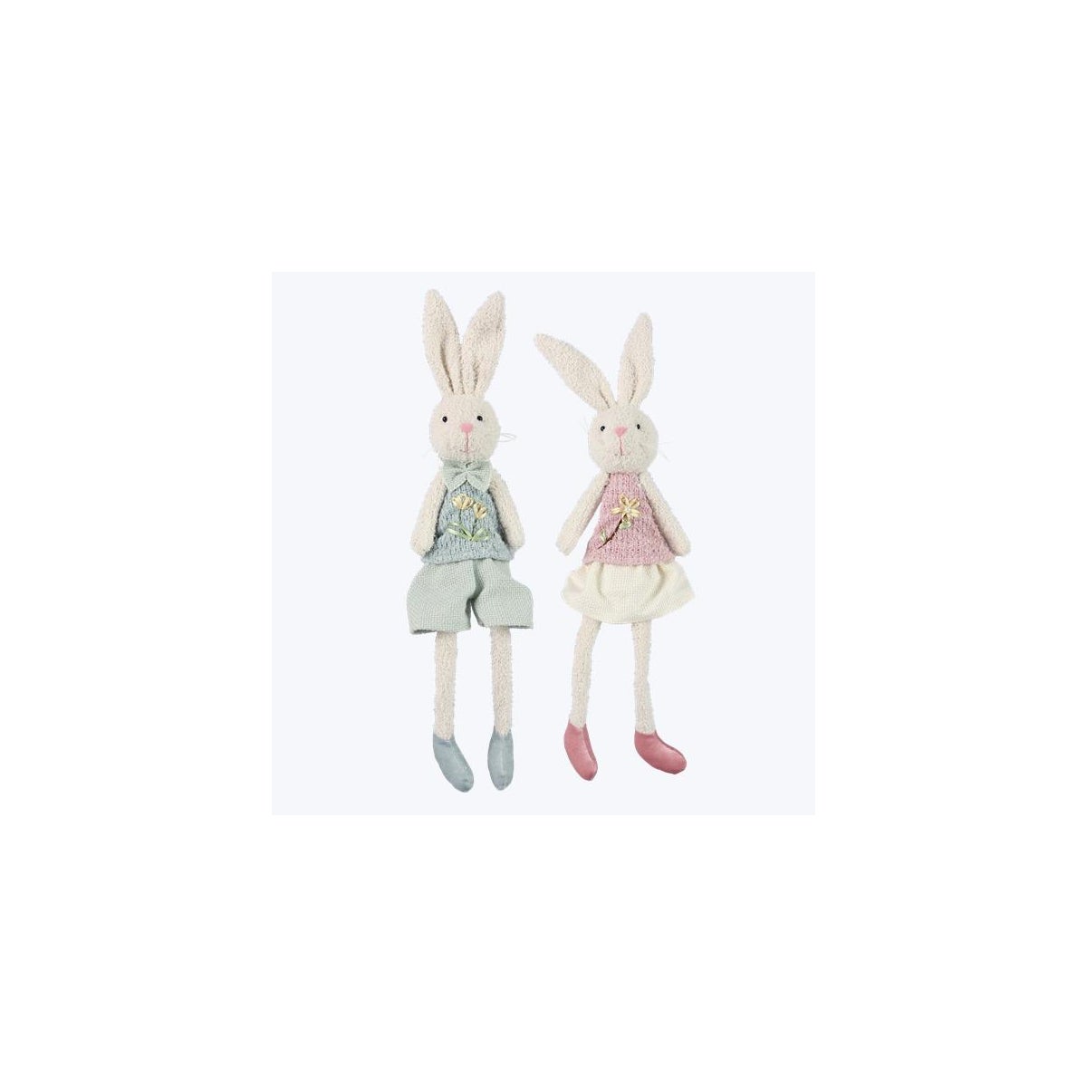 Fabric Shelf Sitting Rabbit 2 Ast