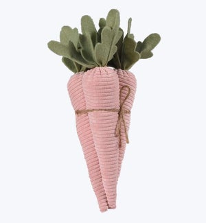 Fabric Pink Carrots Bunch