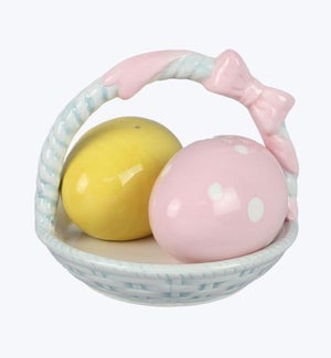 Ceramic Basket with Two Eggs Tabletop