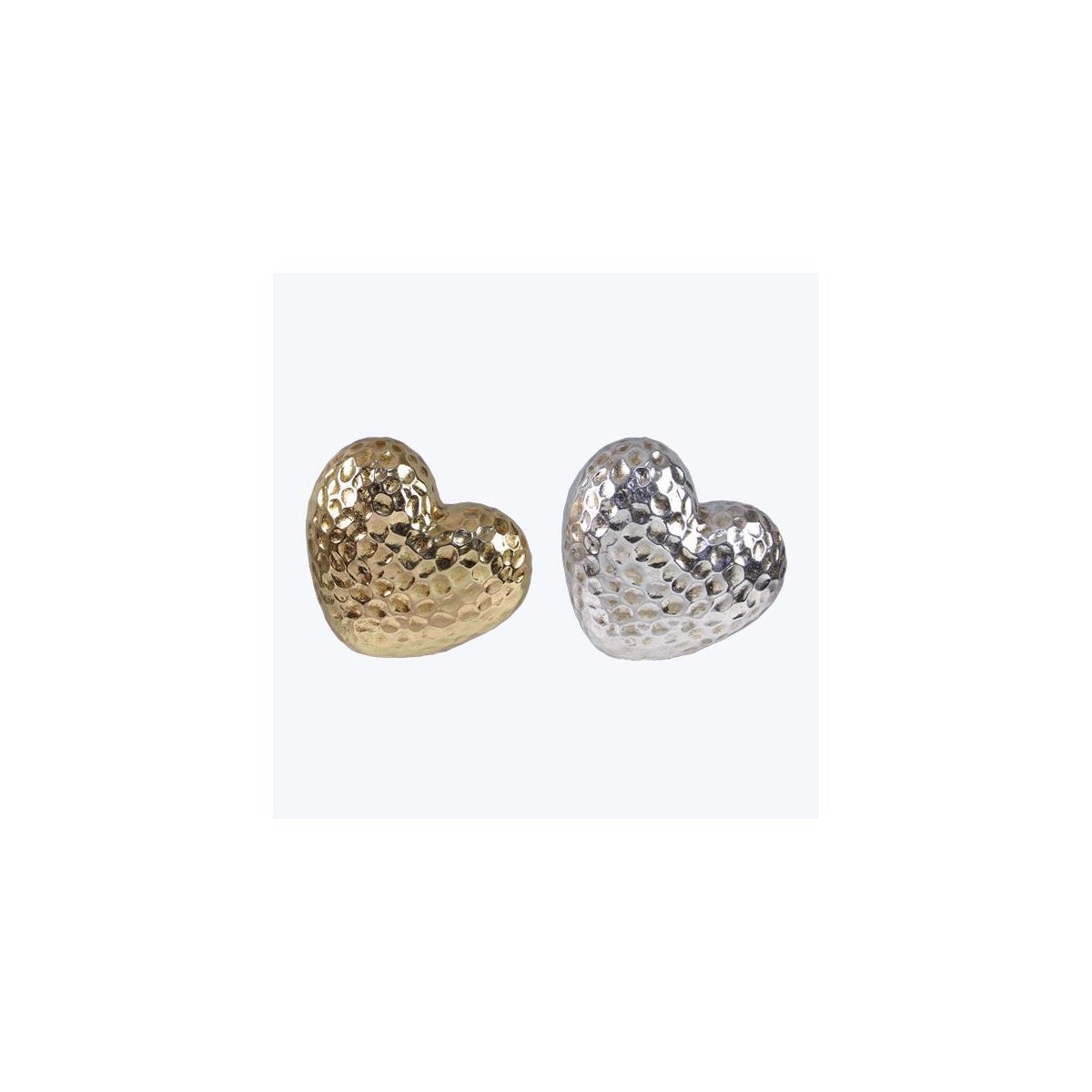 Resin Tabletop Gold Heart 2 Ast