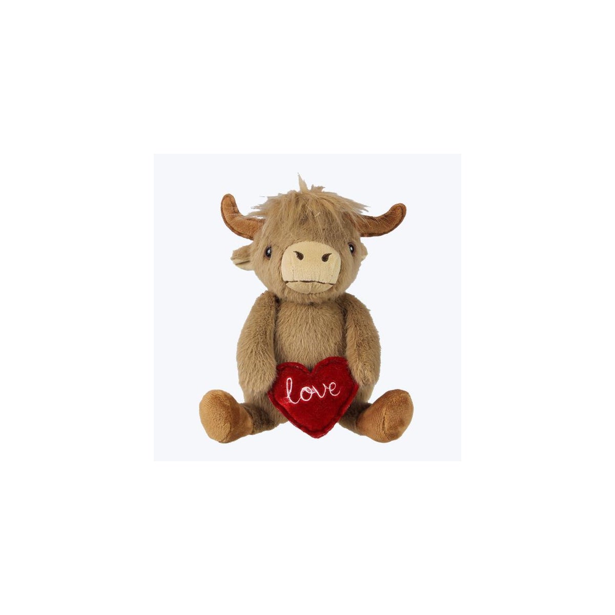Fabric Highland Cow with Heart Tabletop