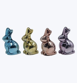 Glass Rabbit Decor 4 Ast