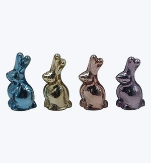 Glass Rabbit Decor 4 Ast