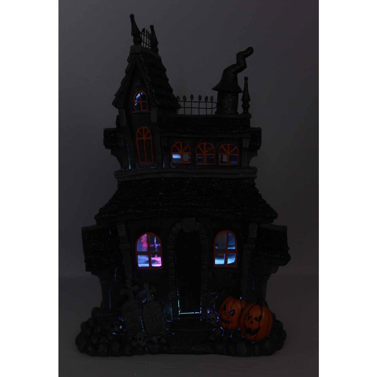 Resin LED Lighted Haunted House