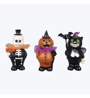 Resin Halloween Characters, 3 Assorted