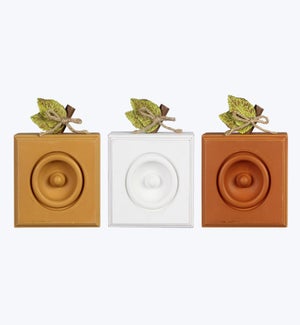 Wood Autumn Skies Molding Pumpkins, 3 Ast