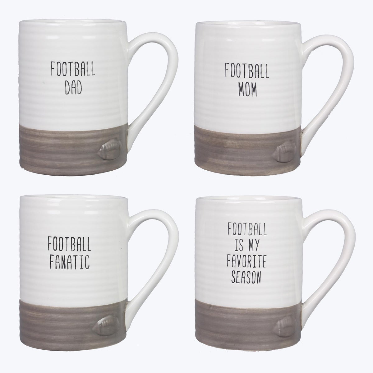 Ceramic Fall Football 20oz Mug, 4 Ast