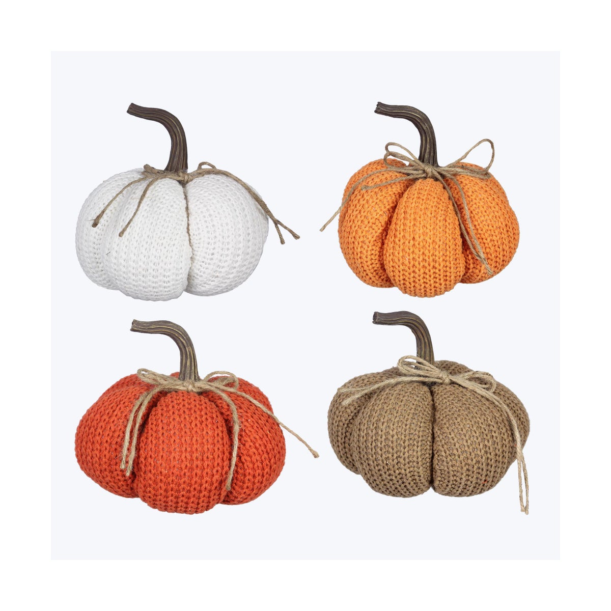 Knit Colored Pumpkins, 4 Assorted