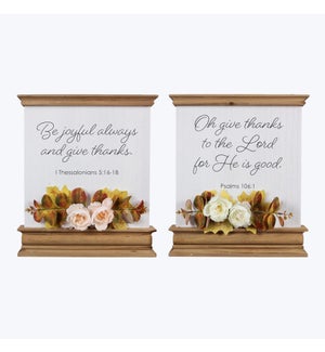 Wood Autumn Large Tabletop Sign, 2 Ast