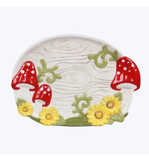 Ceramic Cozy Woodland Mushroom Platter