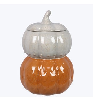 Ceramic Fall Harmony Pumpkin Treat Jar.