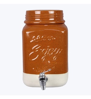 Ceramic Fall Tradition Drink Dispenser with Spigot