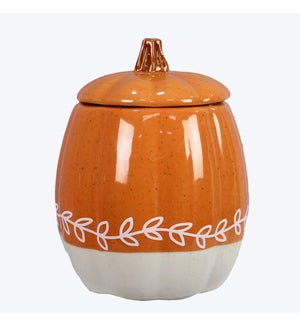Ceramic Fall Tradition pumpkin Goodie Jar