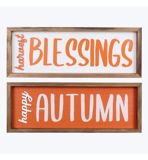 Wood Fall Harmony Boxed Tabletop Sign, 2 Ast.
