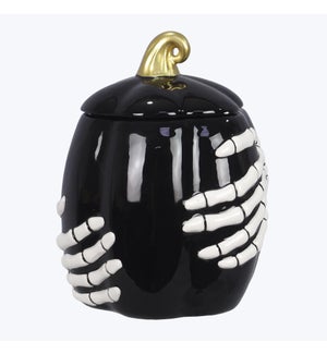 Ceramic Halloween Skeleton Hand Goodie Jar