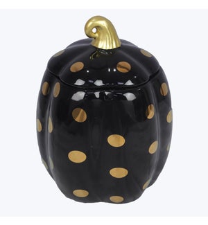 Ceramic Halloween Polka Dot Goodie Jar