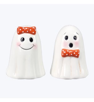 Ceramic Halloween Ghost S/P Set