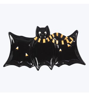 Ceramic Halloween Bat Divided Plate