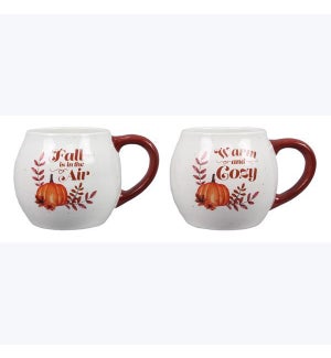 Ceramic Traditional Fall Mug 2 Ast