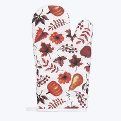 Ceramic Traditional Fall Spoon Rest and Oven Mitt Gift Set 3 Ast
