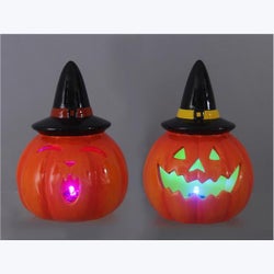 Ceramic Vintage Halloween Lantern LED 2 Ast