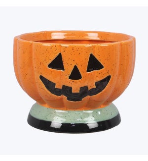 Ceramic Pumpkin Candy Bowl Large