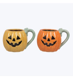 Ceramic Pumpkin Pumpkin Mugs 2 Ast