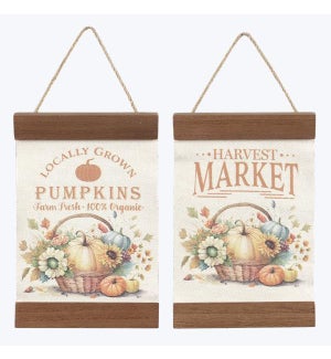 Autumn Market small Wood Wall Sign 2 Ast