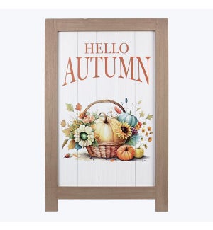 Wood Autumn Market Easel Sign
