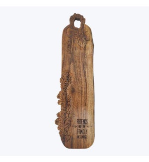 Acacia Wood Charcuterie Board with Burnt Design