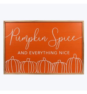 Wood Pumpkin Spice w/ Glitter Wall Plaque