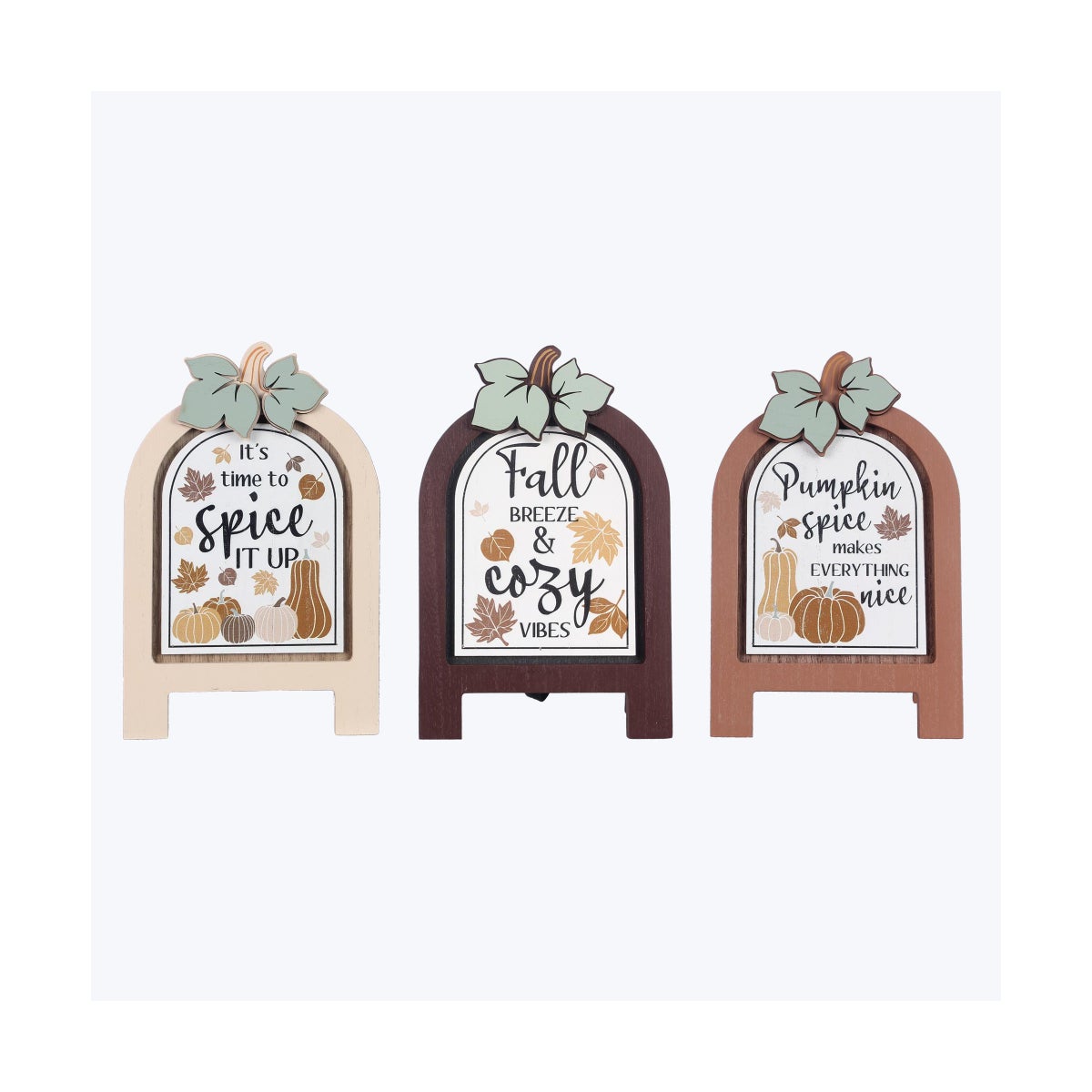 Wood Fall Tabletop Easel Sign 3 Ast