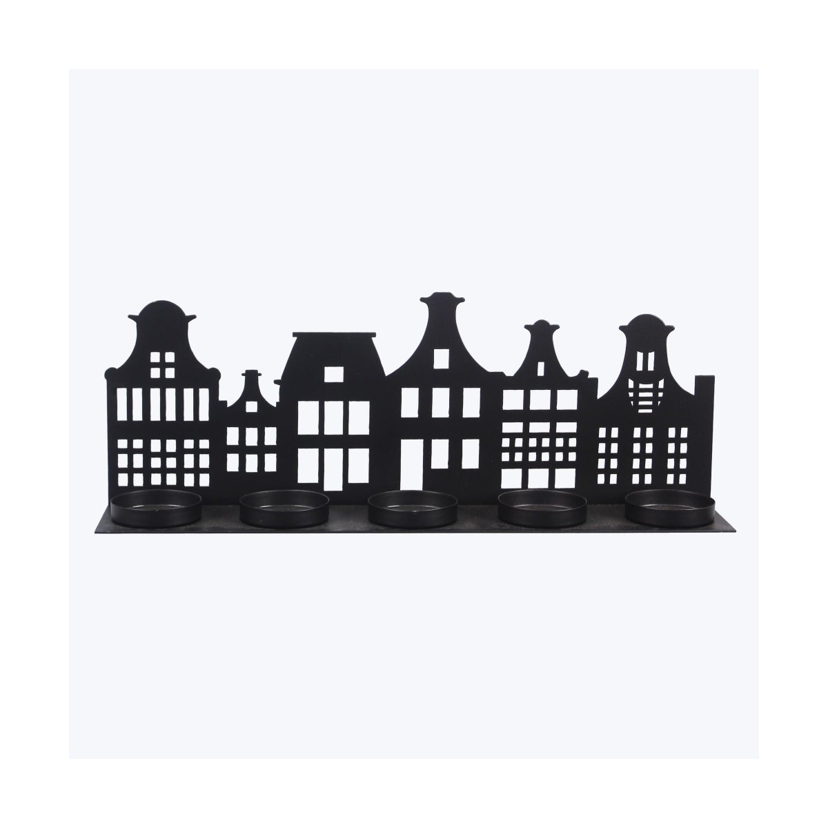 Metal Halloween House Candle Holder