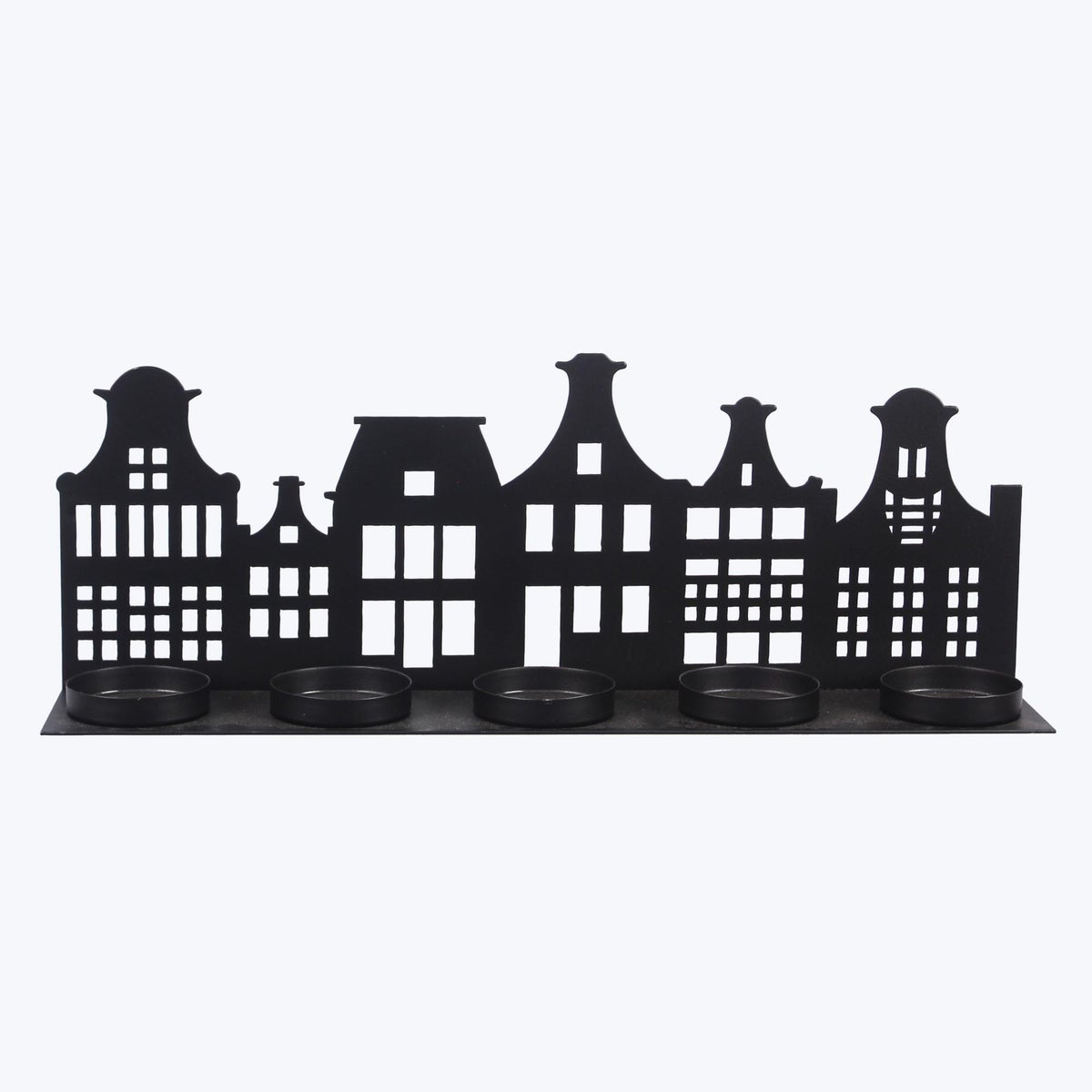 Metal Halloween House Candle Holder