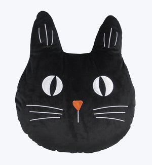 Fabric Black Cat Shape Pillow