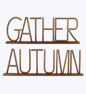 Metal Gather and Autumn Tabletop Decor 2 Ast
