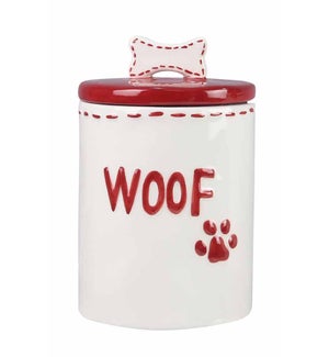 Ceramic Dog Treat Jar with Bone Handle