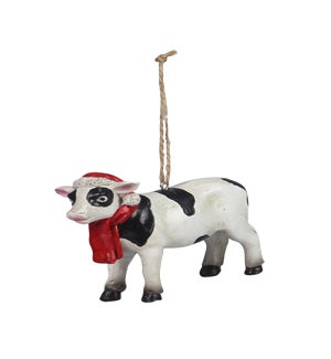 Resin Cow Ornament