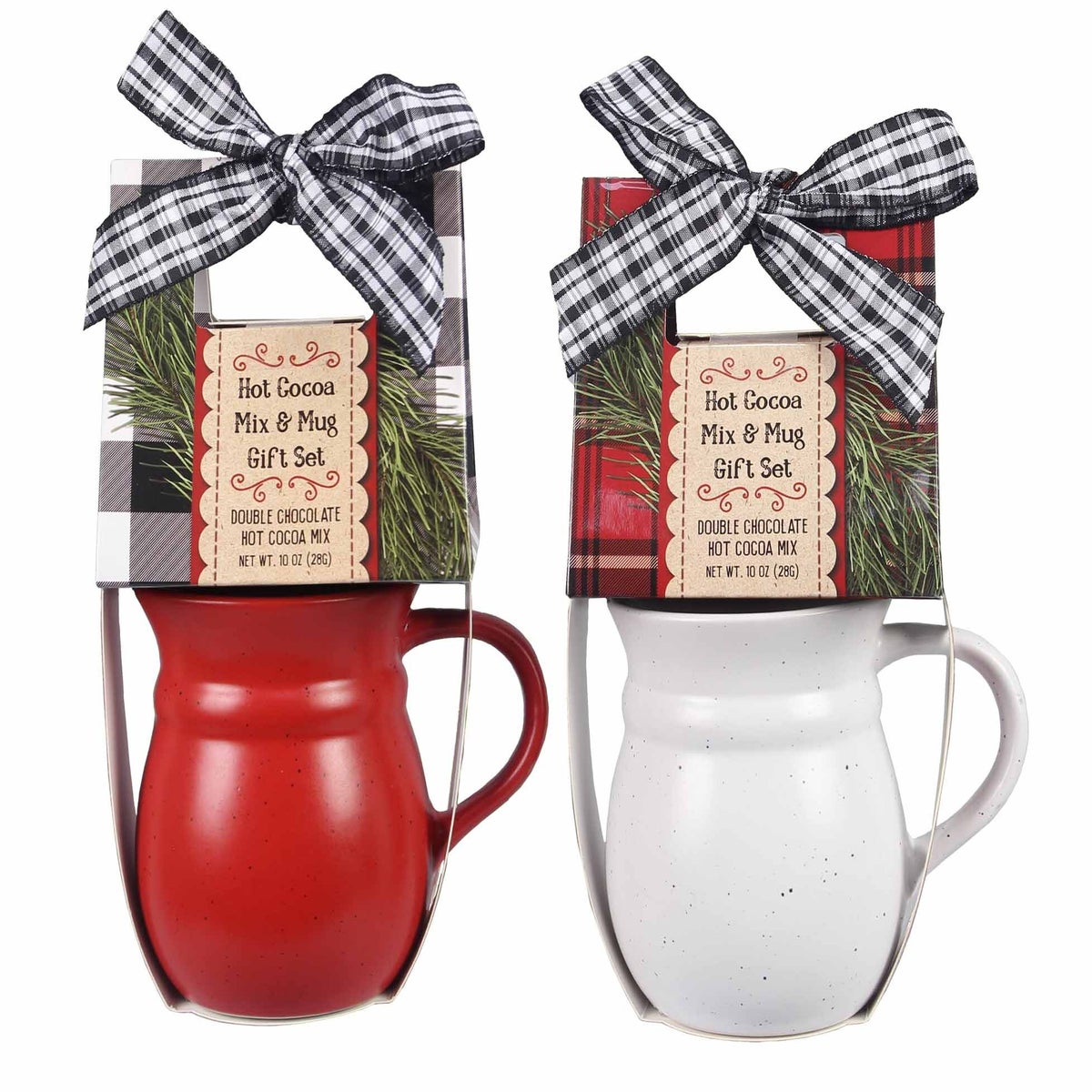 Ceramic Cocoa Mug Gift Set 2 Ast