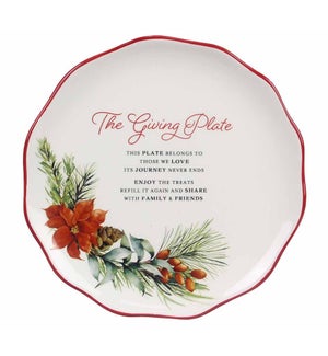 Ceramic Christmas Giving Plate