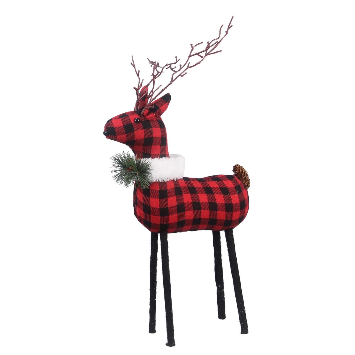 Fabric Christmas Plaid Reindeer