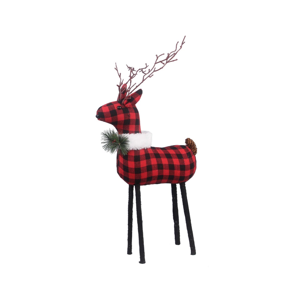 Fabric Christmas Plaid Reindeer
