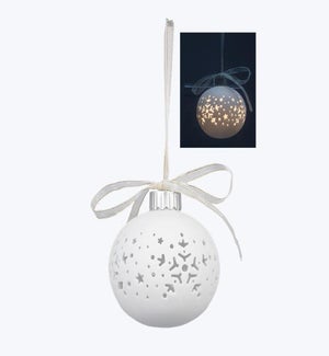 Ceramic Ornament Ball with Light