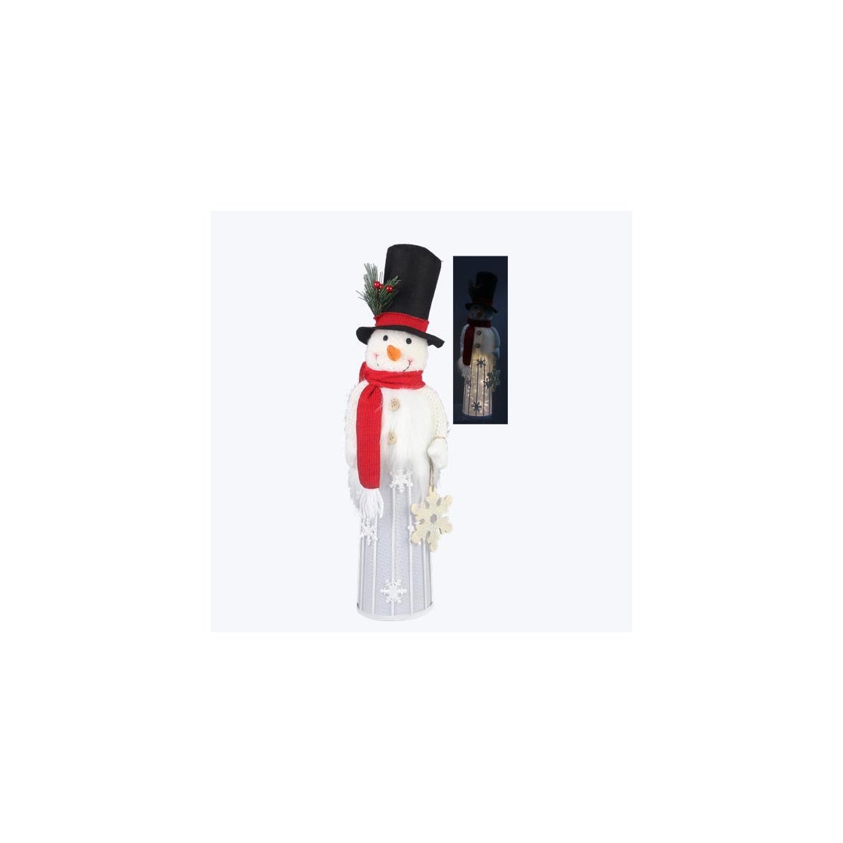Fabric Snowman with Light