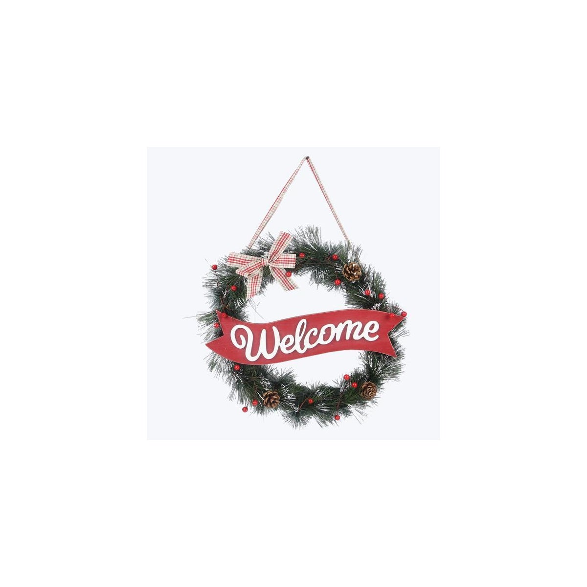 Christmas Wreath Welcome Sign