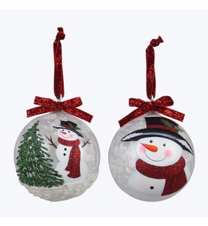 Acrylic Painted Ornament with Light 2 Assorted