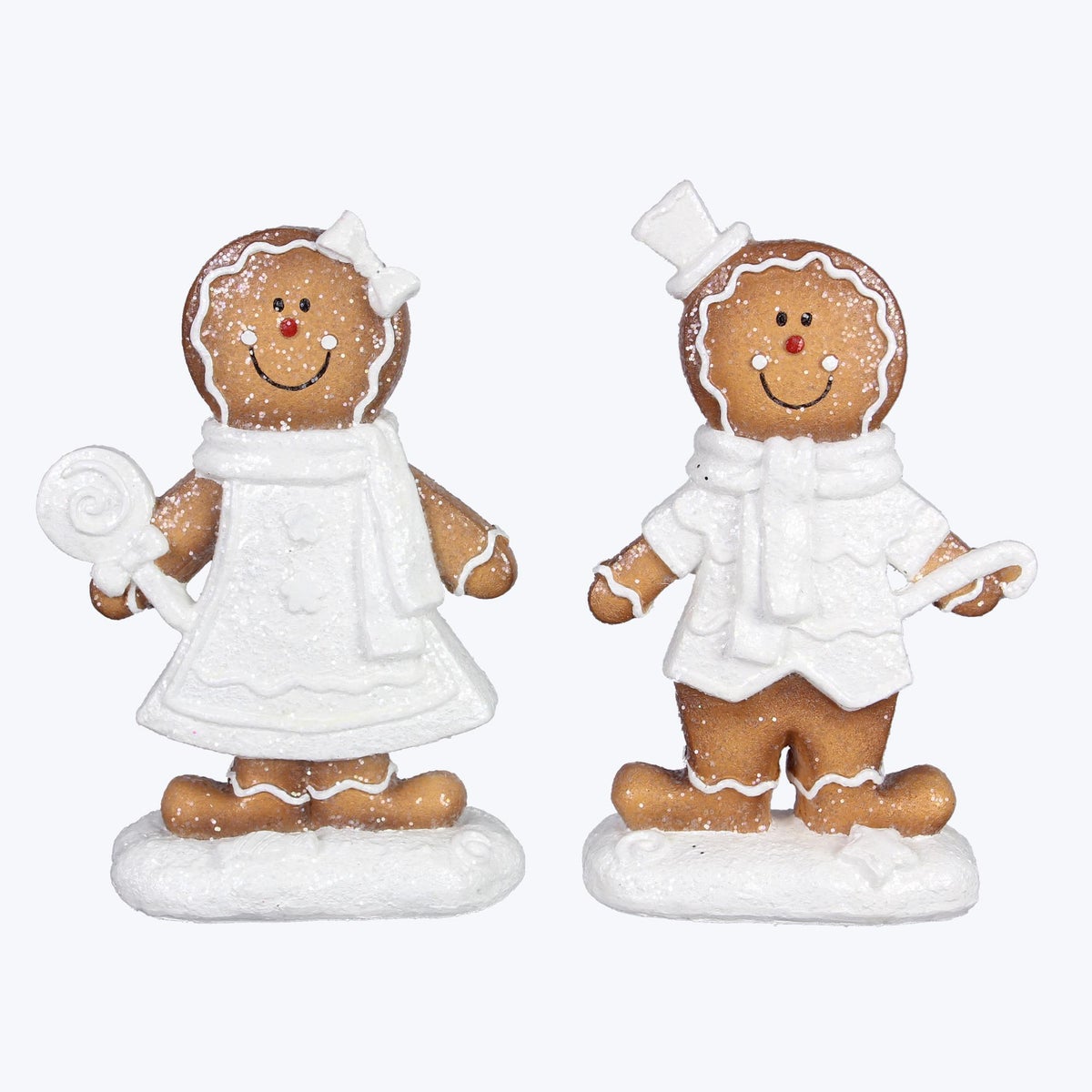 Resin Gingerbread Couple, 2 Assorted