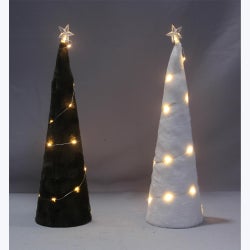 Fabric Christmas Tree with Star Tree Topper LED 2 Ast
