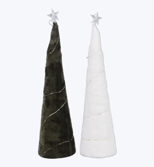 Fabric Christmas Tree with Star Tree Topper LED 2 Ast