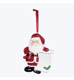 Resin Ornaments - Santa's Nice List